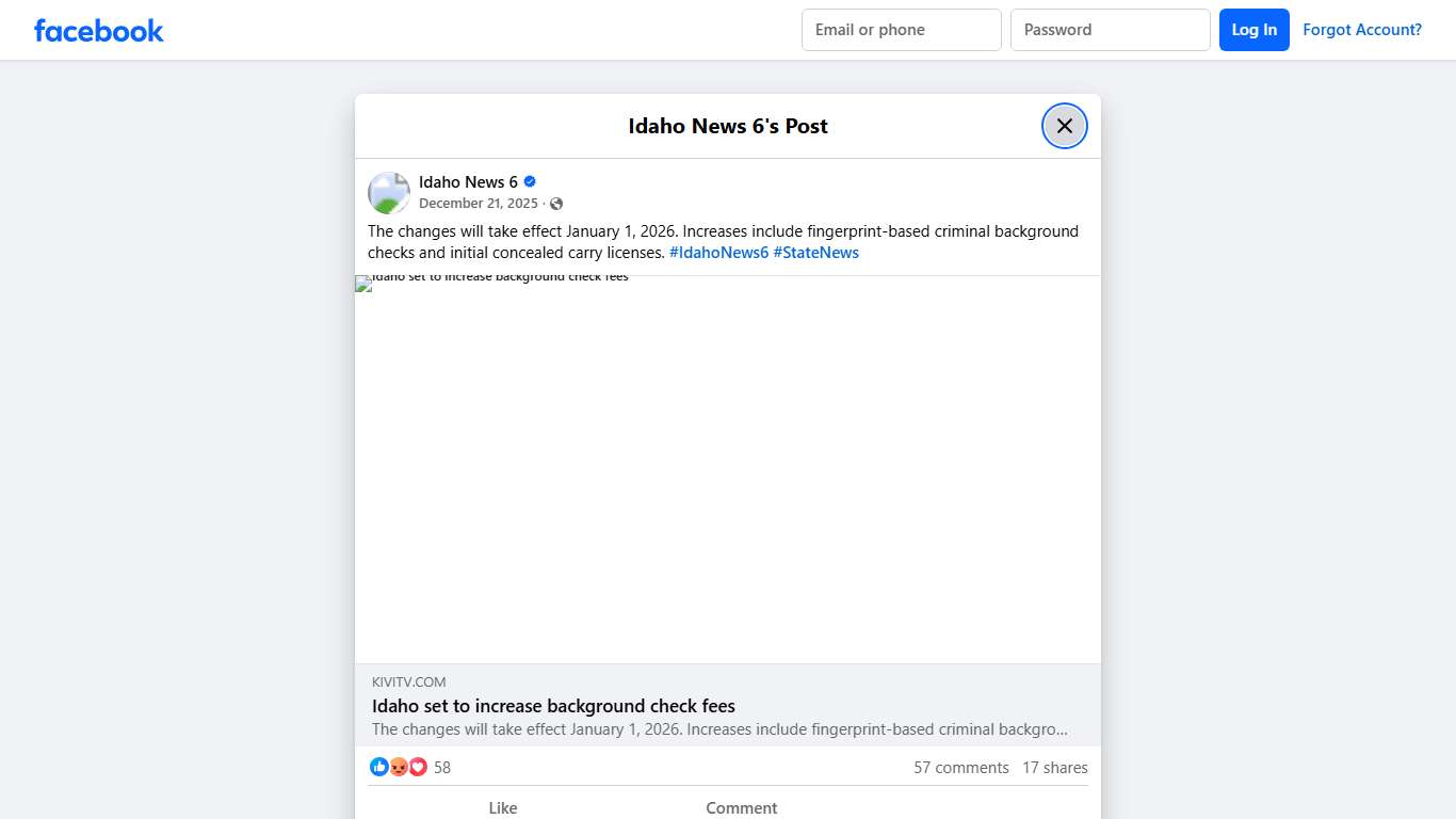 Idaho News 6 - The changes will take effect January 1,... Facebook